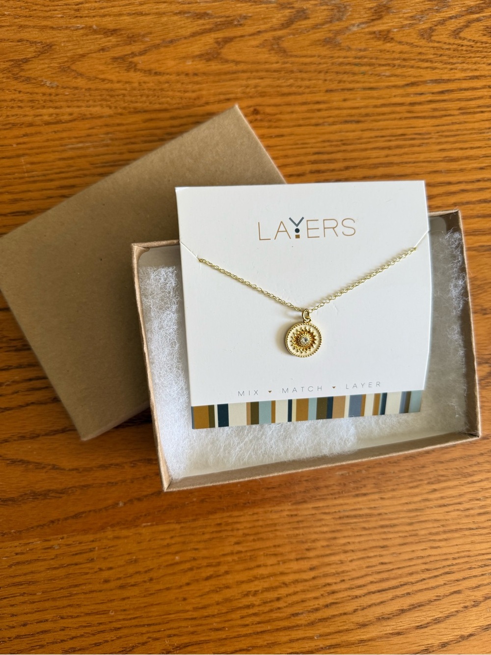 Layers Gold Sunburst Medallion Necklace - Gold